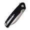 SENCUT Awassi Flipper & Thumb Stud Knife Black G10 Handle (3.46" Satin Finished 9Cr18MoV Blade) S24065 - 1 - SENCUT