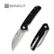 SENCUT Awassi Flipper & Thumb Stud Knife Black G10 Handle (3.46" Satin Finished 9Cr18MoV Blade) S24065 - 1 - SENCUT