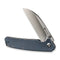 SENCUT Awassi Flipper & Thumb Stud Knife Neutral Blue G10 Handle (3.46" Satin Finished 9Cr18MoV Blade) S24065 - 2 - SENCUT