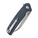 SENCUT Awassi Flipper & Thumb Stud Knife Neutral Blue G10 Handle (3.46" Satin Finished 9Cr18MoV Blade) S24065 - 2 - SENCUT