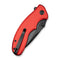 SENCUT Cybrix Thumb Stud & Flipper Knife Red Aluminum Handle (3.46" Black 9Cr18MoV Blade) S23098A - 3 - SENCUT