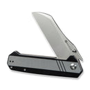 SENCUT Draxor Flipper & Thumb Stud Knife Gray / Black G10 Handle (3.7" Satin Finished 9Cr18MoV Blade) S24035 - 3 - SENCUT