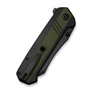 SENCUT Draxor Flipper & Thumb Stud Knife Green / Black G10 Handle (3.7" Black 9Cr18MoV Blade) S24035 - 2 - SENCUT