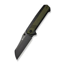 SENCUT Draxor Flipper & Thumb Stud Knife Green / Black G10 Handle (3.7" Black 9Cr18MoV Blade) S24035 - 2 - SENCUT