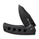 SENCUT Excalis Flipper & Thumb Stud Knife Black G10 Handle (2.97" Black 9Cr18MoV Blade) S23068-1