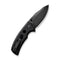 SENCUT Excalis Flipper & Thumb Stud Knife Black G10 Handle (2.97" Black 9Cr18MoV Blade) S23068-1