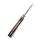 SENCUT Excalis Flipper & Thumb Stud Knife Guibourtia Wood Handle (2.97" Satin Finished 9Cr18MoV Blade) S23068-4