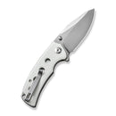 SENCUT Excalis Flipper & Thumb Stud Knife White G10 Handle (2.97" Satin Finished 9Cr18MoV Blade) S23068-2