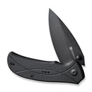 SENCUT Hyrax Flipper & Thumb Stud Knife Black G10 Handle (3.3" Black 9Cr18MoV Blade) S23097 - 1