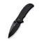 SENCUT Hyrax Flipper & Thumb Stud Knife Black G10 Handle (3.3" Black 9Cr18MoV Blade) S23097 - 1