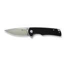 SENCUT Praktisk Thumb Stud & Flipper Knife Black Coarse G10 Handle (3.59" Satin Finished 9Cr18MoV Blade) S24019 - 1 - SENCUT