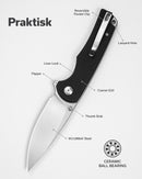 SENCUT Praktisk Thumb Stud & Flipper Knife G10 Handle (3.59" 9Cr18MoV Blade) S24019 - 1 - SENCUT