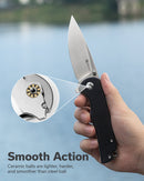 SENCUT Praktisk Thumb Stud & Flipper Knife G10 Handle (3.59" 9Cr18MoV Blade) S24019 - 1 - SENCUT