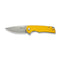 SENCUT Praktisk Thumb Stud & Flipper Knife Yellow Coarse G10 Handle (3.59" Satin Finished 9Cr18MoV Blade) S24019 - 2 - SENCUT