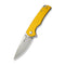 SENCUT Praktisk Thumb Stud & Flipper Knife Yellow Coarse G10 Handle (3.59" Satin Finished 9Cr18MoV Blade) S24019 - 2 - SENCUT