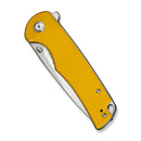 SENCUT Praktisk Thumb Stud & Flipper Knife Yellow Coarse G10 Handle (3.59" Satin Finished 9Cr18MoV Blade) S24019 - 2 - SENCUT