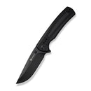 SENCUT Regnator Flipper & Thumb Stud Knife Black G10 Handle (3.48" Black 9Cr18MoV Blade) S24057 - 1 - SENCUT