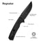 SENCUT Regnator Flipper & Thumb Stud Knife Black G10 Handle (3.48" Black 9Cr18MoV Blade) S24057 - 1 - SENCUT