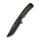 SENCUT Regnator Flipper & Thumb Stud Knife Green / Black G10 Handle (3.48" Black 9Cr18MoV Blade) S24057 - 2 - SENCUT