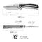 SENCUT Regnator Flipper & Thumb Stud Knife White / Black G10 Handle (3.48" Satin Finished 9Cr18MoV Blade) S24057 - 3 - SENCUT