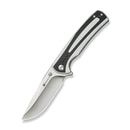 SENCUT Regnator Flipper & Thumb Stud Knife White / Black G10 Handle (3.48" Satin Finished 9Cr18MoV Blade) S24057 - 3 - SENCUT