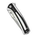 SENCUT Regnator Flipper & Thumb Stud Knife White / Black G10 Handle (3.48" Satin Finished 9Cr18MoV Blade) S24057 - 3 - SENCUT