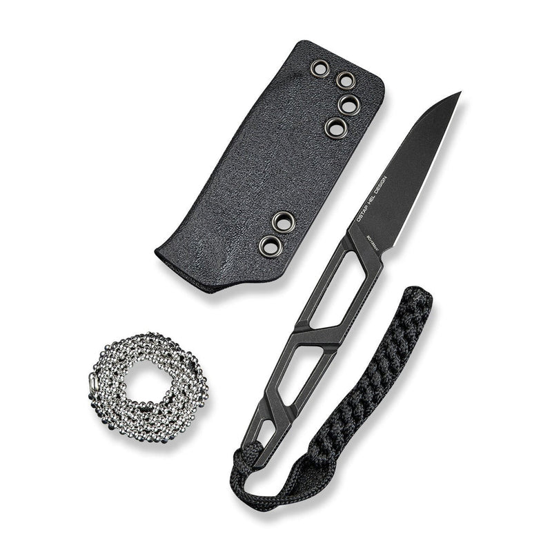 SENCUT TEXO Fixed Blade Knives Skeletonized One - Piece 1.97 Inches 9Cr18MoV Blade S23095 - 1 - SENCUT