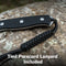 SENCUT Toxodon Fixed Blade Knife Black G10 Handle (4.57" Stonewashed 9Cr18MoV Blade) S24036 - 1, With 1PC Black Lanyard, Black Kydex Sheath & T - Clip - SENCUT