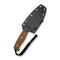 SENCUT Toxodon Fixed Blade Knife Brown G10 Handle (4.57" Stonewashed 9Cr18MoV Blade) S24036 - 3, With 1PC Black Lanyard, Black Kydex Sheath & T - Clip - SENCUT