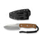 SENCUT Toxodon Fixed Blade Knife Brown G10 Handle (4.57" Stonewashed 9Cr18MoV Blade) S24036 - 3, With 1PC Black Lanyard, Black Kydex Sheath & T - Clip - SENCUT